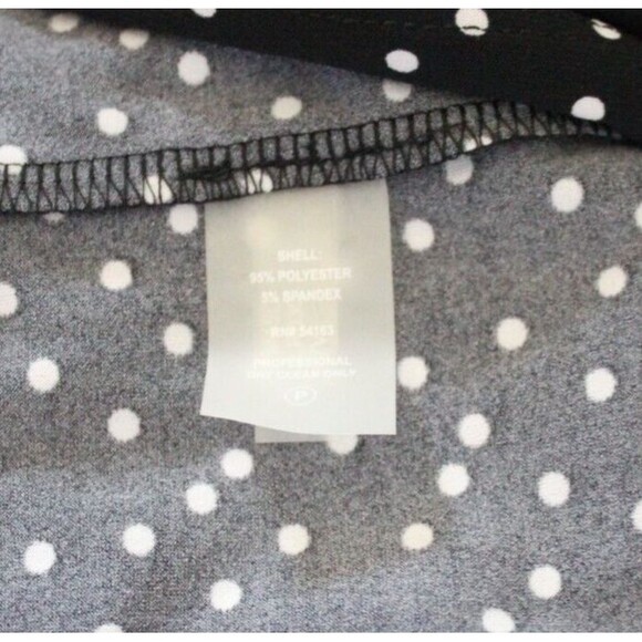 Tommy Hilfiger Women's Size L Black With White Polka Dots Keyhole Nekline NWT - Picture 5 of 5